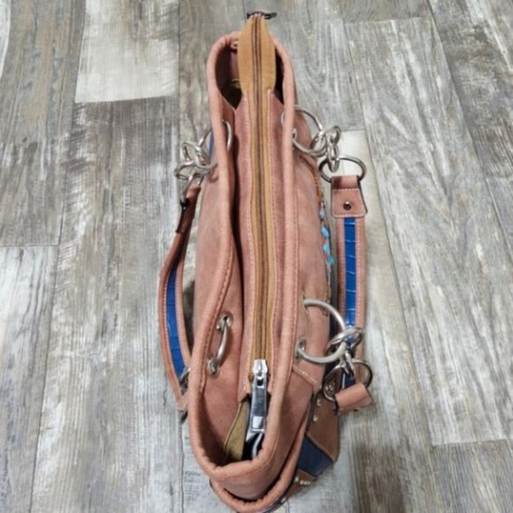 Blue Western Longhorn Embroidered Purse - Picture 8 of 12